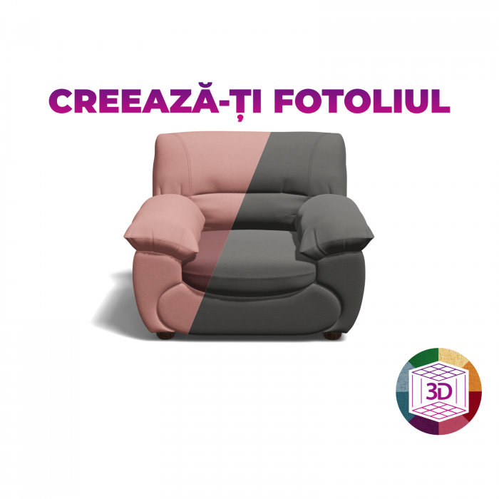Fotoliu LUXOR, 120x95x95 cm, Configurator 3D