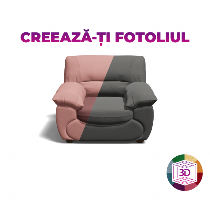 Fotoliu LUXOR, 120x95x95 cm, Configurator 3D