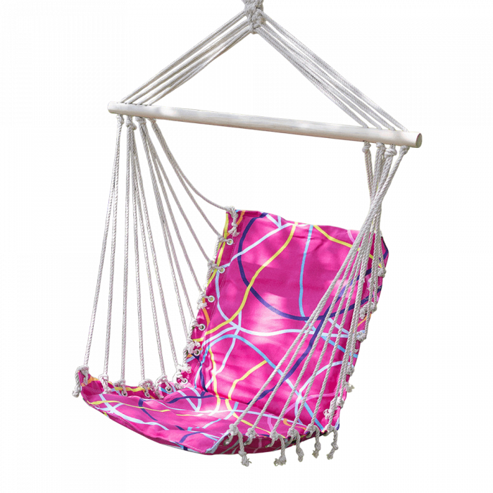 Hamac suspendabil Kerol, textil roz, 90x90x99 cm