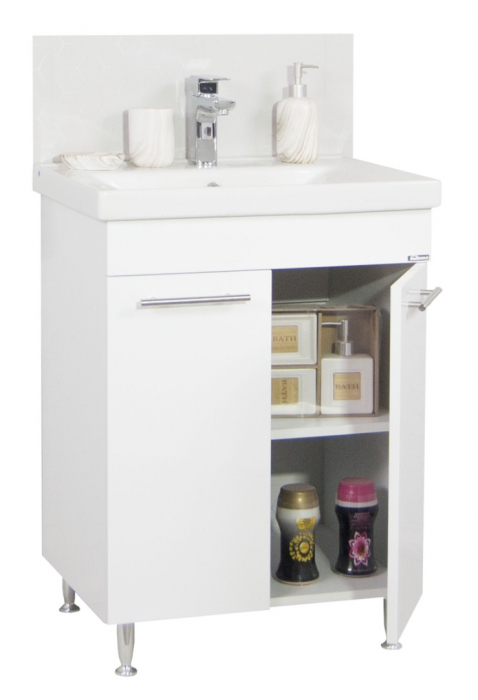 Set Baza front MDF si Lavoar seria 754, 60 cm, alb [2]
