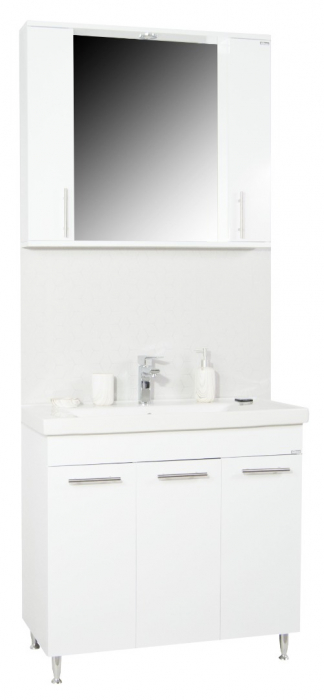 Set Baza front MDF si Lavoar seria 754, 80 cm, alb [3]