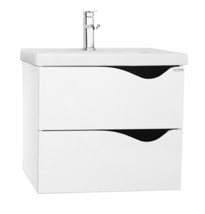 Set Baza front MDF si Lavoar seria 797, suspendata cu sertare, 70 cm, alb [1]