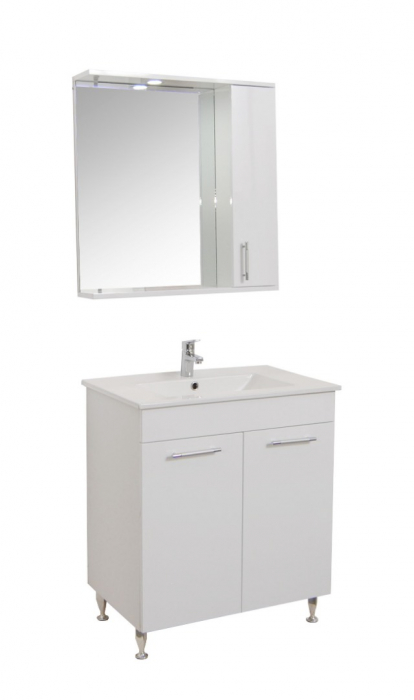 Oglinda seria 020, front MDF, alb, 70x71 cm [3]