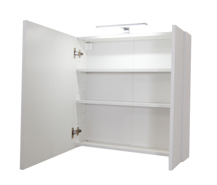 Oglinda cu iluminare LED, SERENA, alb, 60x68 cm [2]