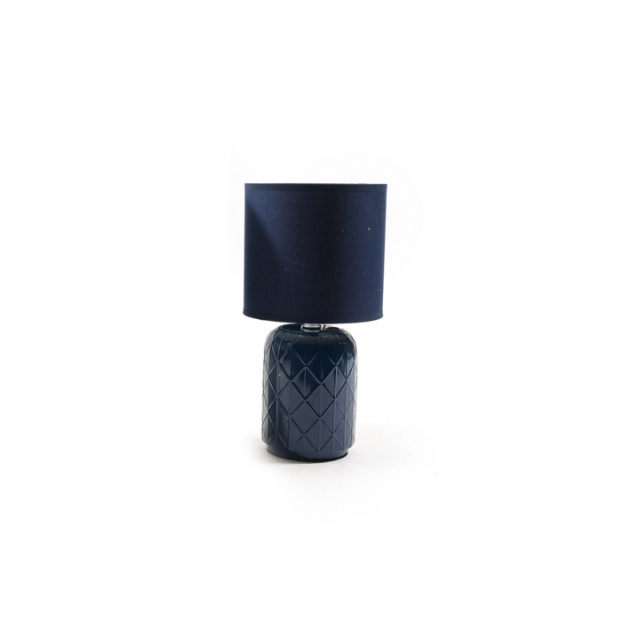 Lampa cu baza ceramica, diametru 16 cm, inaltime 31 cm, albastru