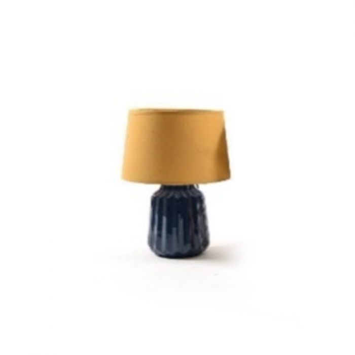 Lampa cu baza ceramica, COLORS, diametru 20 cm, inaltime 33 cm, galben