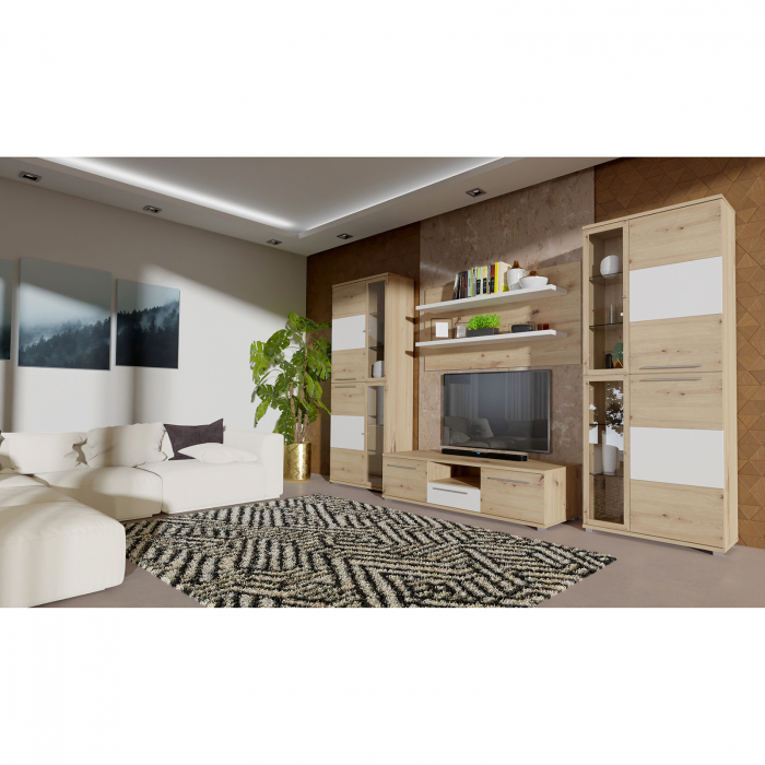 Living ALX, 4 corpuri, artisan + alb, 334x55x200 cm - ExpoMob [5]