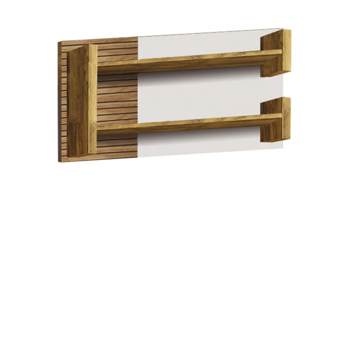 Living VAL GARDENA Z.A., 4 corpuri, cu lumini LED, corp PAL nuc, fronturi MDF late lucios, 302x53x199 cm - ExpoMob [5]