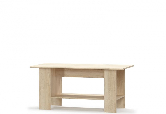 Masuta de cafea TIPS, cu raft, stejar sonoma, 120x59x55,5 cm