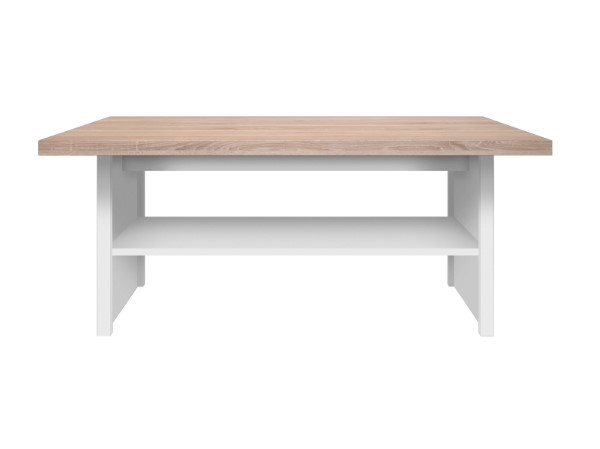 Masuta de cafea TOP MIX, cu raft, alb, 115x55x48 cm