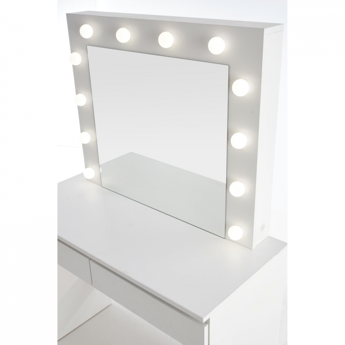 Masuta de toaleta HOLLYWOOD, cu oglinda si iluminare LED, stejar, 94x43x140 cm - ExpoMob [7]