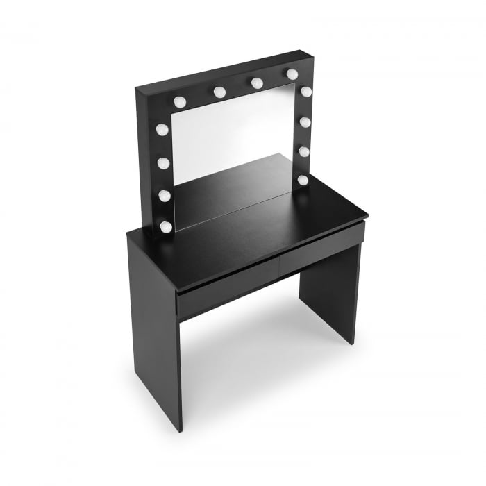 Masuta de toaleta HOLLYWOOD, cu oglinda si iluminare LED, stejar, 94x43x140 cm - ExpoMob [4]