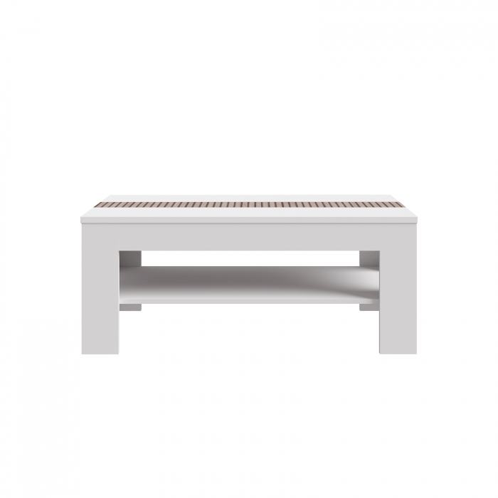 Masuta living AMBRA, alb + stejar Rovere, 110x60x46 cm - ExpoMob [2]