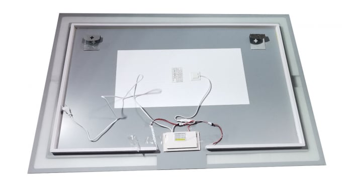 Oglinda cu iluminare LED, functie dezaburire, ceas si termometru, MD1, 100x80 cm [4]