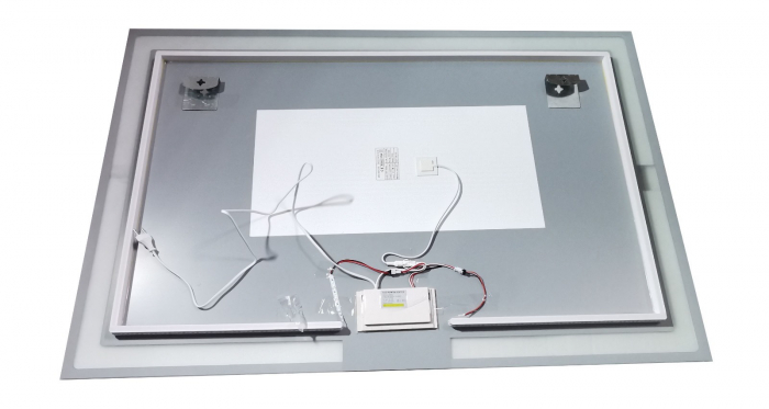 Oglinda cu iluminare LED, functie dezaburire, ceas si termometru, MD1, 120 x 80 cm [3]