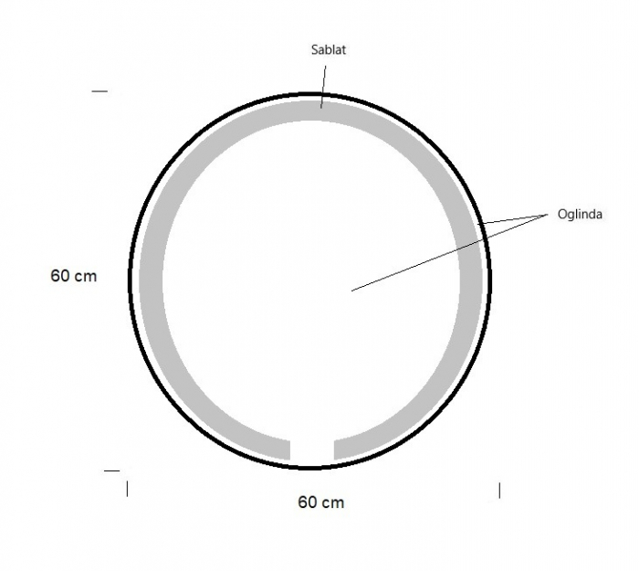Oglinda cu iluminare LED, functie dezaburire, MD1, diametru 60 cm [4]
