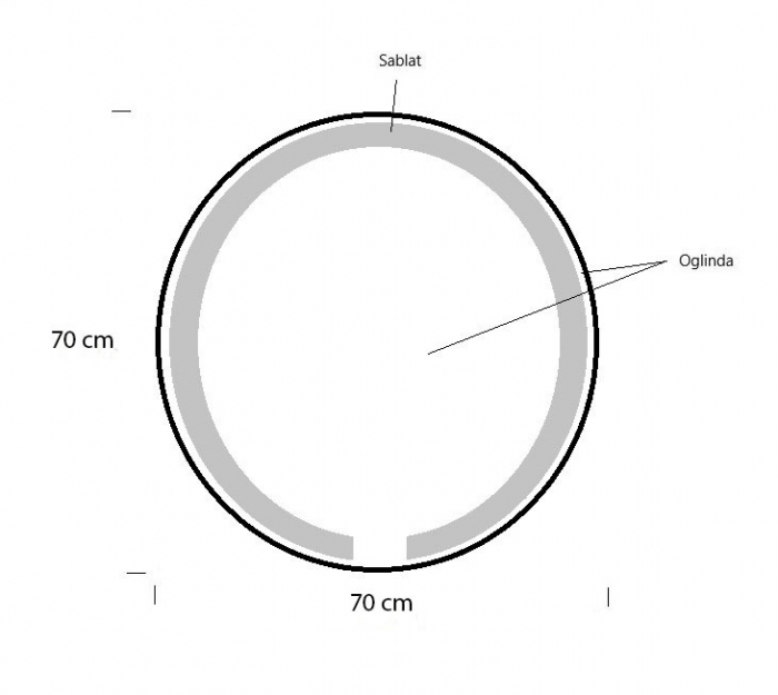 Oglinda cu iluminare LED, functie dezaburire, MD1, diametru 70 cm [4]