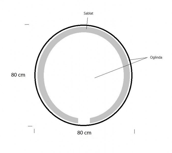 Oglinda cu iluminare LED, functie dezaburire, MD1, diametru 80 cm [4]