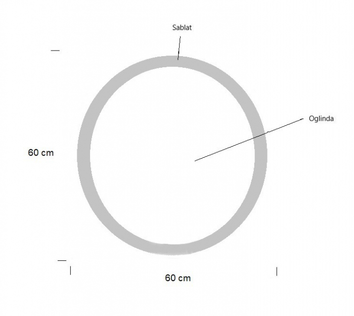 Oglinda cu iluminare LED si functie dezaburire, MD2, diametru 60 cm [4]