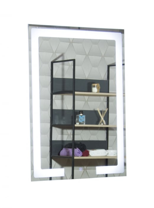 Oglinda cu iluminare LED si intrerupator touch, MD1, 60x80 cm