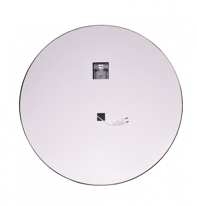 Oglinda cu iluminare led si intrerupator touch, MD3, rama neagra, diametru 60 cm [2]