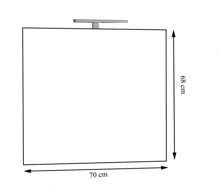 Oglinda cu iluminare LED, DREAM, 70x68 cm [2]