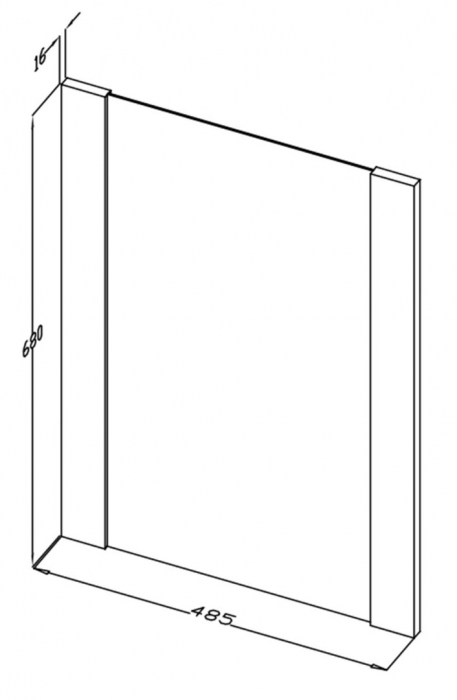 Oglinda ECO PROMO, alb, 50x68 cm [2]
