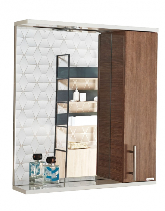 Oglinda seria 020, front MDF, bambus, 65x71 cm