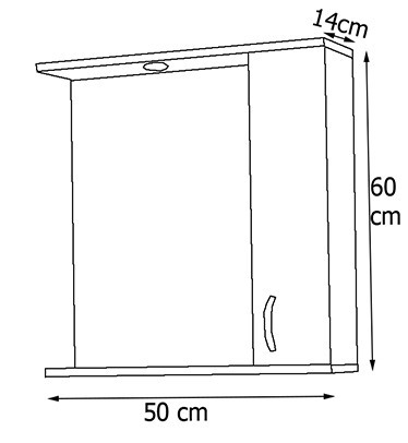 Oglinda PROMO, wenge, 50x60 cm [3]