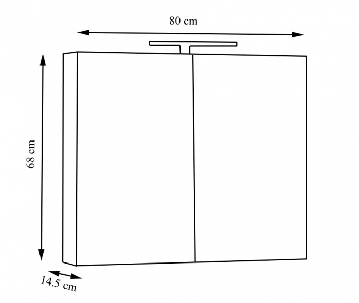 Oglinda cu iluminare LED, QUATTRO, alb, 80x68 cm [4]
