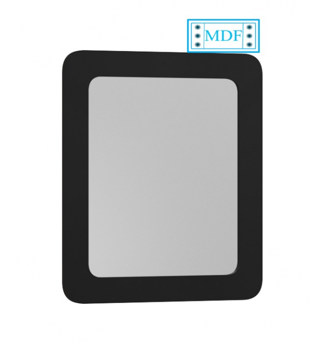 Oglinda seria 080, rama MDF, negru, 60x68 cm