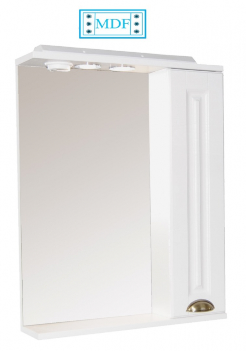 Oglinda seria 172, front MDF, alb rustic, 60x71 cm