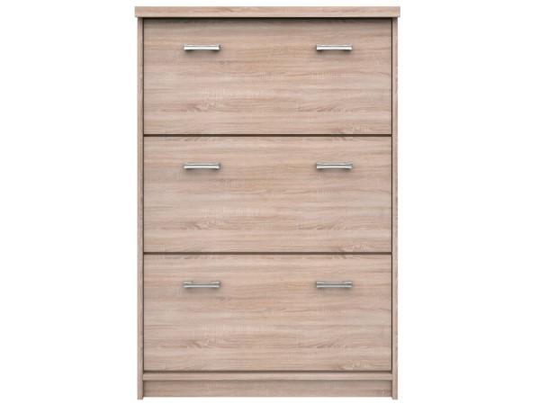 Pantofar TOP MIX, 3 usi tip clapeta, stejar sonoma, 80x27x121 cm