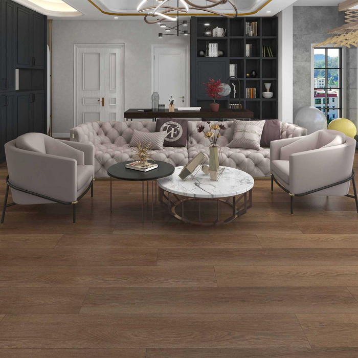 Pardoseala SPC Wal Oak 208 4+1 mm 0.3 ST, 2,503 mp / cutie, maro - ExpoMob [2]