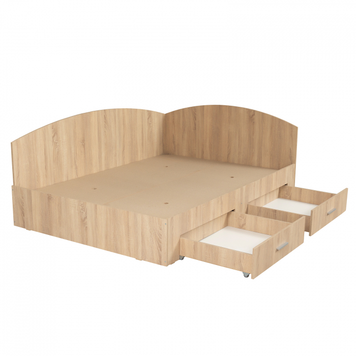 Pat Colt Alma 160x200 cm, cu 2 sertare laterale pe role, colt interschimbabil - ExpoMob [5]