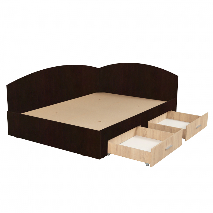 Pat Colt Alma 160x200 cm, cu 2 sertare laterale pe role, colt interschimbabil - ExpoMob [5]