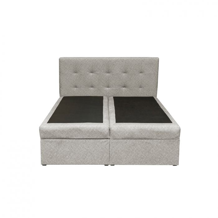 Pat tapitat BOXSPRING, 160x200 cm, cu sezut rabatabil, spatiu depozitare [1]