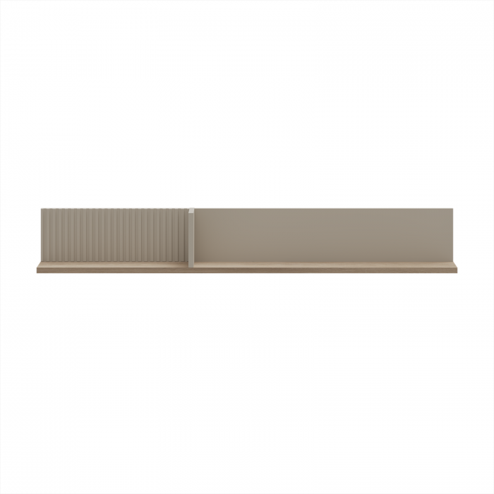 Raft suspendat DOMINICA, taupe + stejar silverjack, 135x19x19,5 cm [2]
