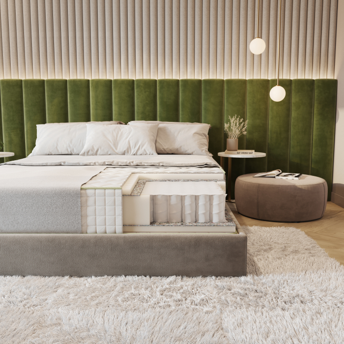 Saltea CLASSIC POCKET cu arcuri, 200x200 cm, H 27 cm, fata vara / fata iarna - ExpoMob [5]