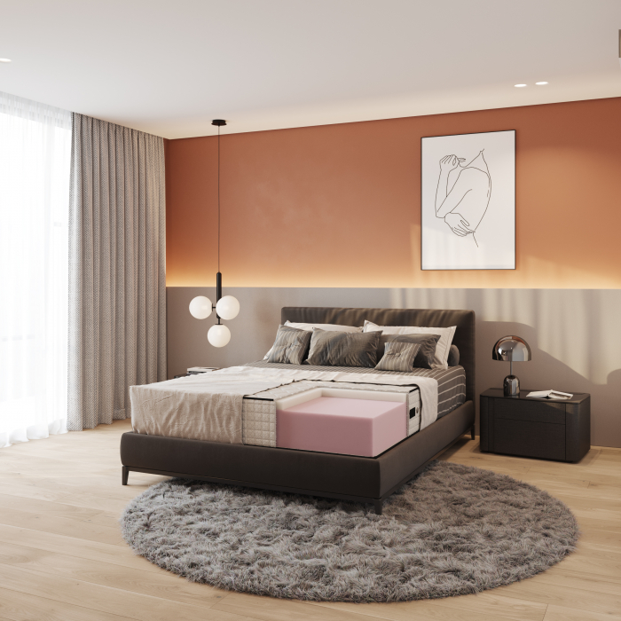 Saltea MEMORY FOAM 200x200 cm, H 20 cm, spuma memorie - ExpoMob [2]