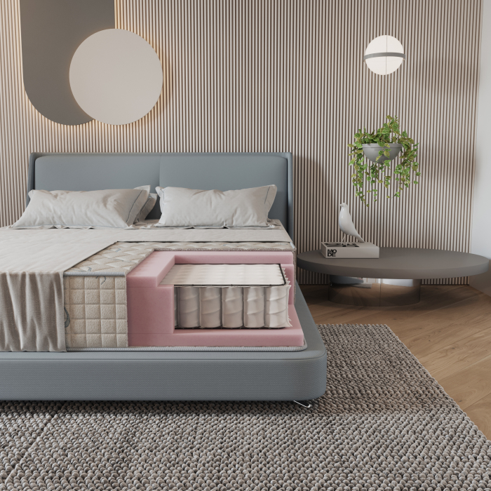 Saltea RELAX POCKET cu arcuri, 120x200 cm, H 26 cm, fata vara / fata iarna - ExpoMob [4]