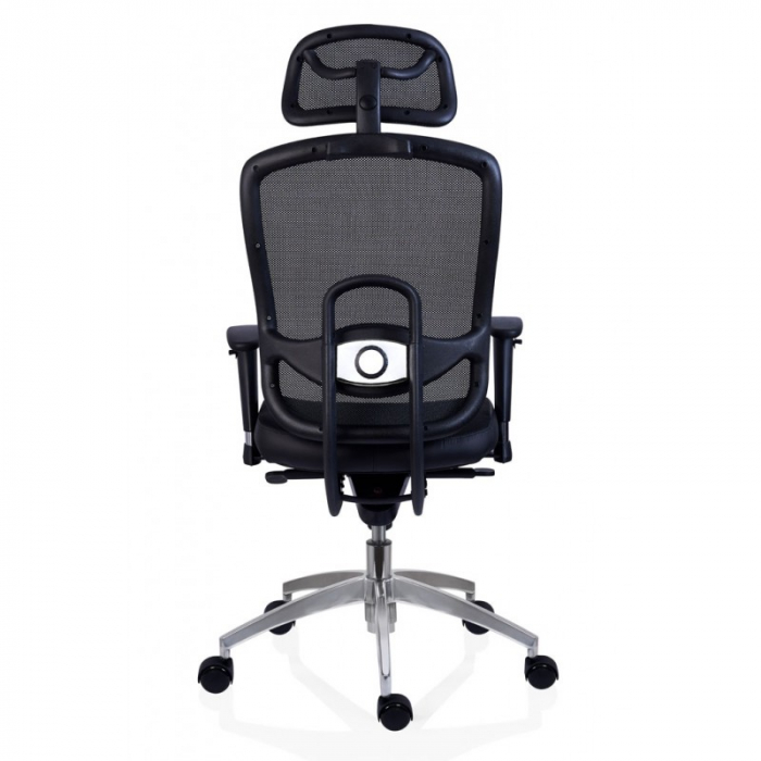 Scaun birou ergonomic OKLAHOMA, rotativ, ajustabil, negru, 63x48x123/131 cm - ExpoMob [5]