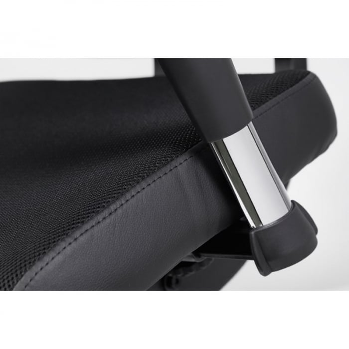 Scaun birou ergonomic OKLAHOMA, rotativ, ajustabil, negru, 63x48x123/131 cm - ExpoMob [6]