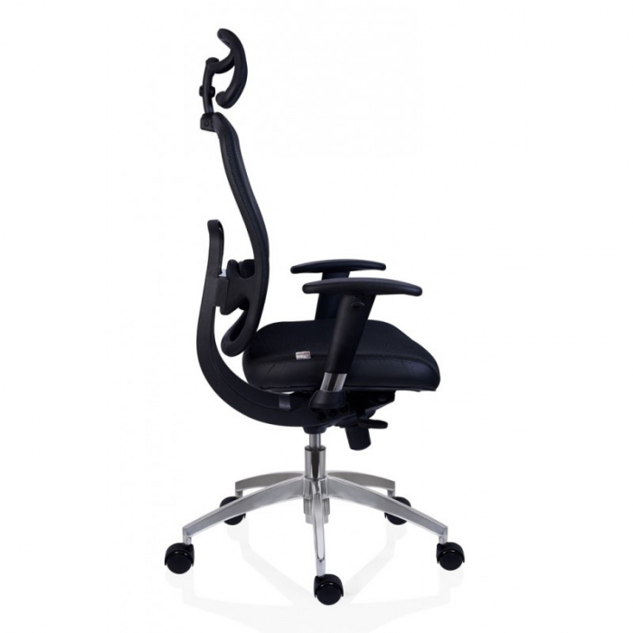 Scaun birou ergonomic OKLAHOMA, rotativ, ajustabil, negru, 63x48x123/131 cm - ExpoMob [2]