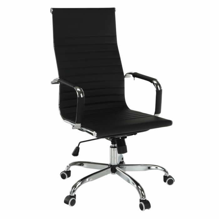 Scaun de birou AZURE 2 NEW, cu brate, rotativ, ajustabil, piele ecologica, 54,5x63x106/114 cm - ExpoMob [2]