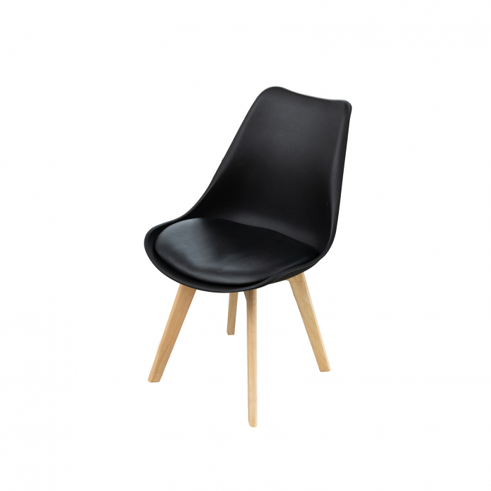 Scaun in stil scandinav, negru, 46x59x80 cm