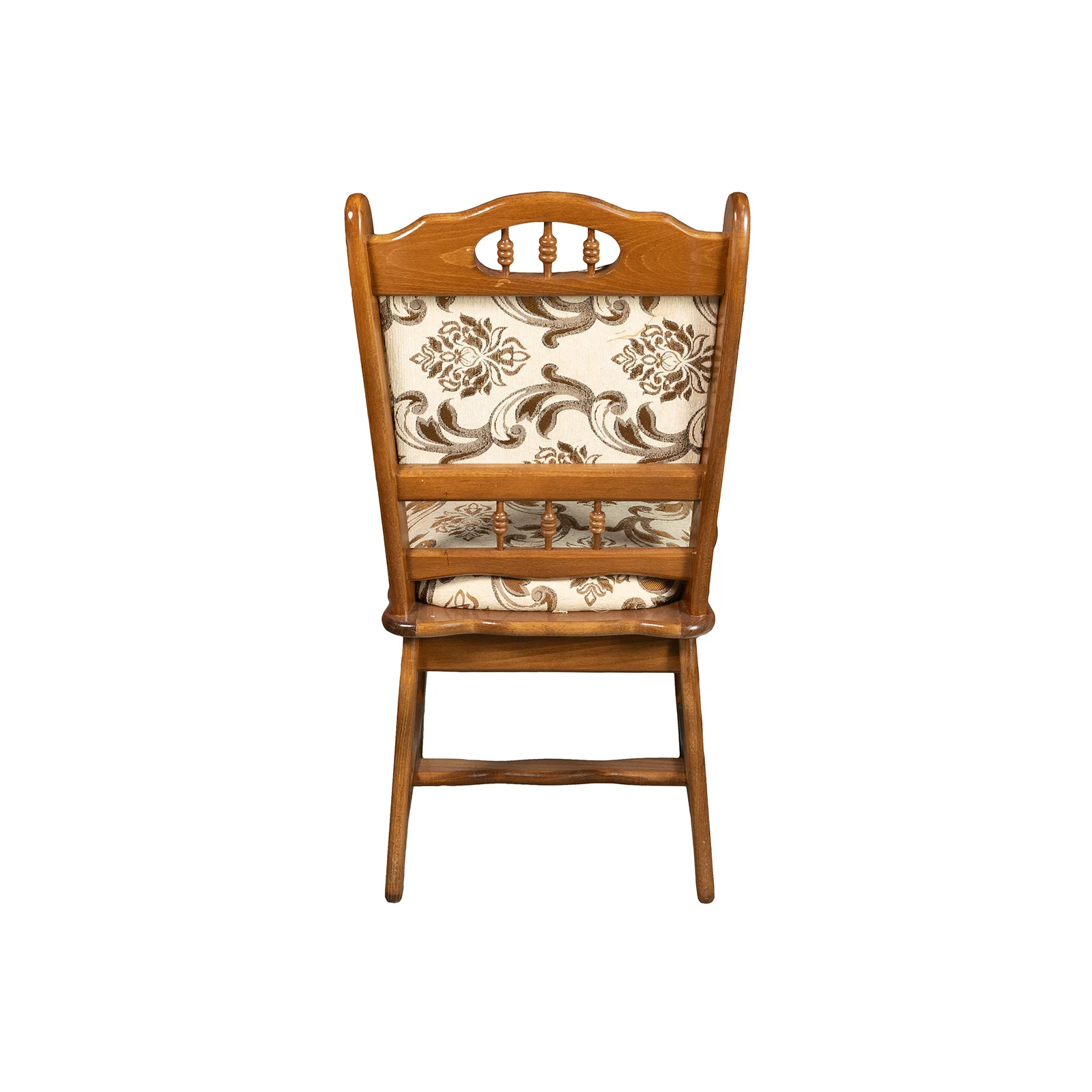 Scaun living FLANDER III, cadru nuc + stofa print 06, 50x48x95 cm [2]