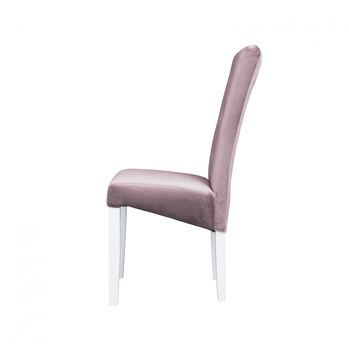 Scaun living TEO LUX, picioare lemn alb, stofa, 46x60x98 cm [2]