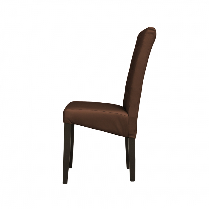 Scaun living TEO LUX, picioare lemn wenge, piele ecologica, 46x60x98 cm [2]