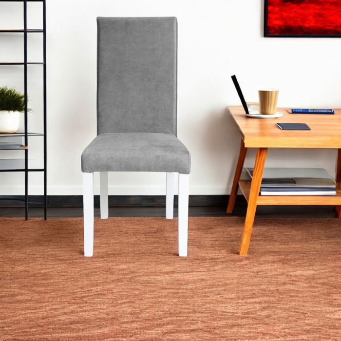 Scaun living TEO, picioare lemn alb, stofa z, 46x60x98 cm [4]